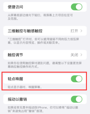 临潭苹果授权维修站分享iPhone轻点无法唤醒怎么办 