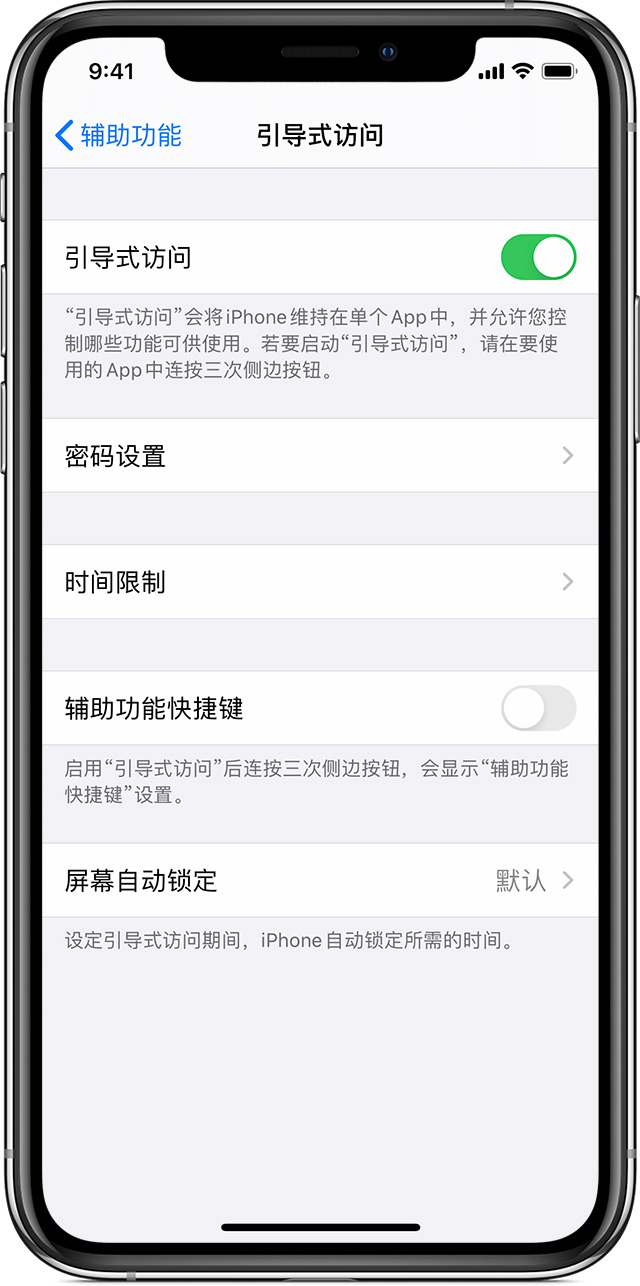 临潭苹果手机维修分享如何在 iPhone 上退出引导式访问 