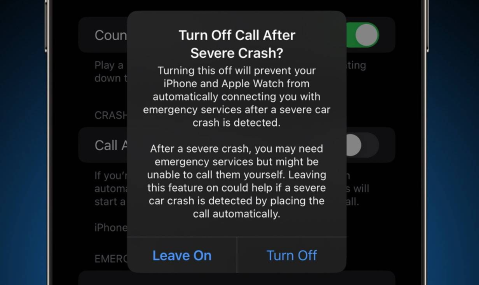 临潭苹果14维修分享 iPhone 14 和 Apple Watch 上关闭崩溃检测 