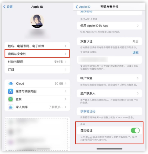 临潭苹果手机维修分享iOS 16 自动验证功能开启方法 
