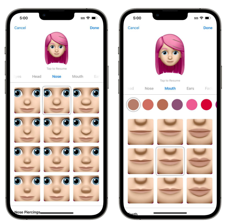 临潭苹果手机维修分享​iOS 16中的拟我表情有了哪些变化和升级 