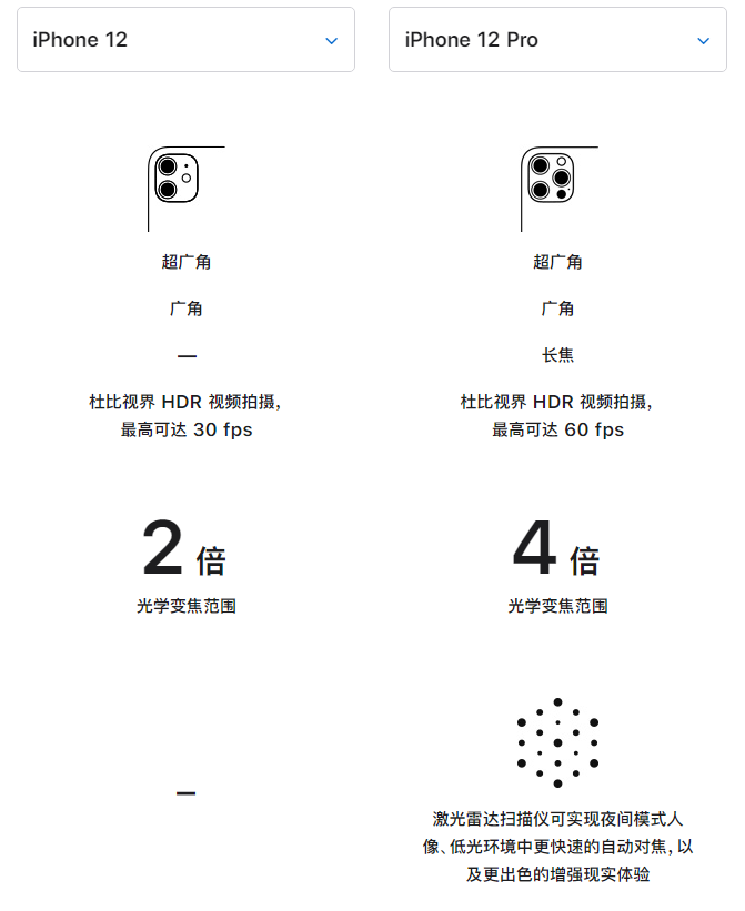 临潭苹果手机维修分享苹果 iPhone 12 与 iPhone 12 Pro 选哪款 